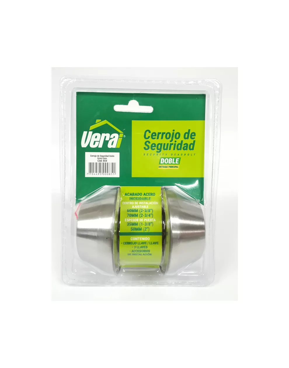 CERRADURA VERA 854 LLAVE/LLAVE